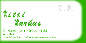 kitti markus business card